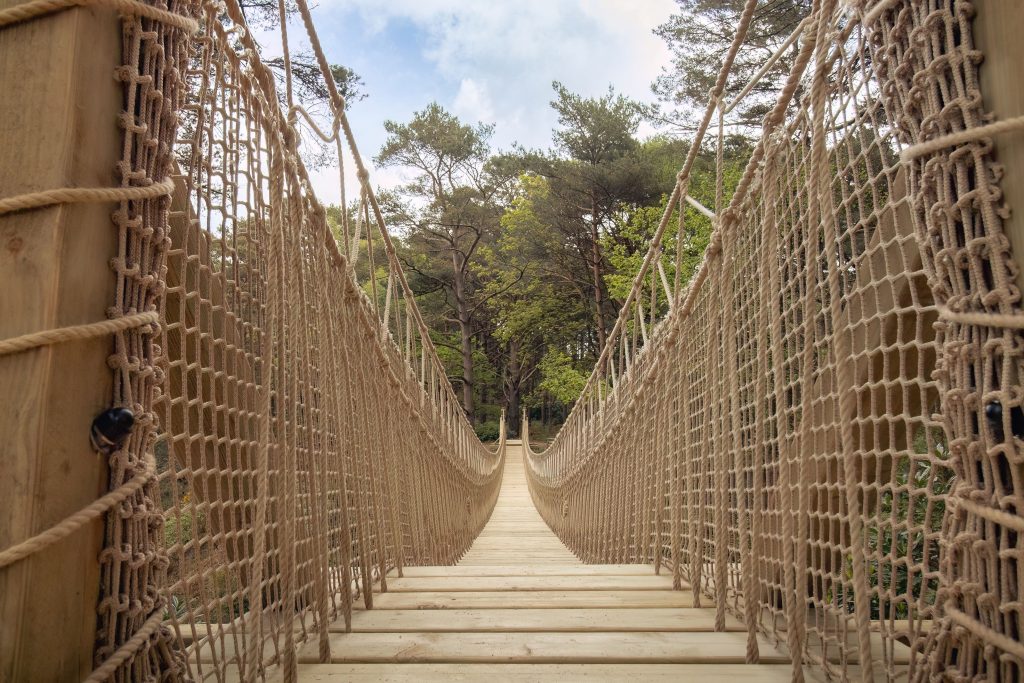 The Blue Pool Rope Bridge entrance